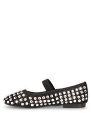 KALIA - ballerine nere traforate con gemme decorative e fascia elastica