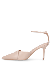 KARI - décolleté beige a punta con cinturino alla caviglia e fibbie