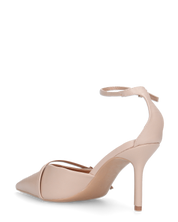 KARI - décolleté beige a punta con cinturino alla caviglia e fibbie