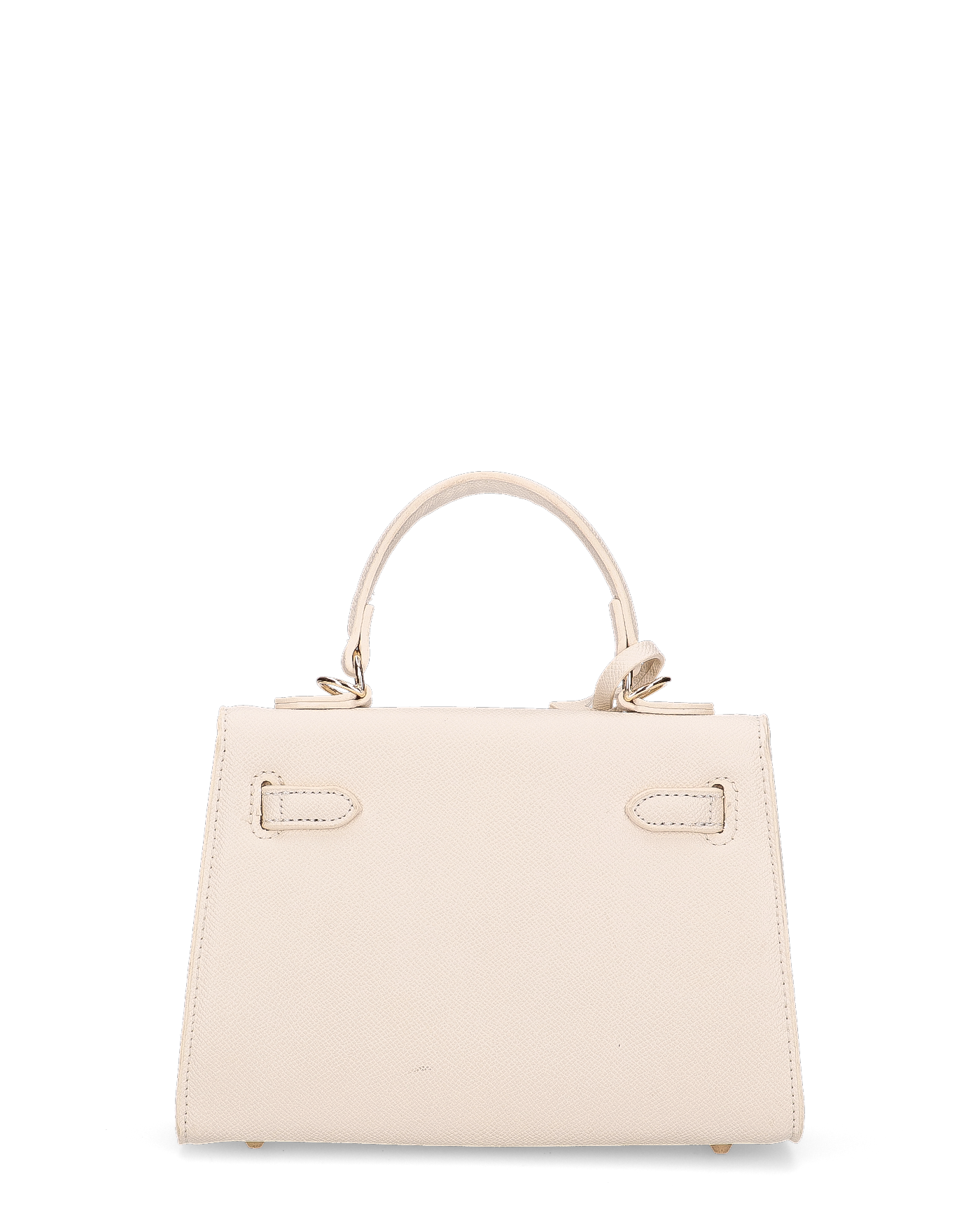KATYA - borsetta a mano in ecopelle beige con tracolla aggiuntiva