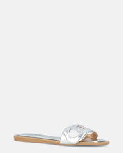 KRISTA - ciabattine argentati con suola beige