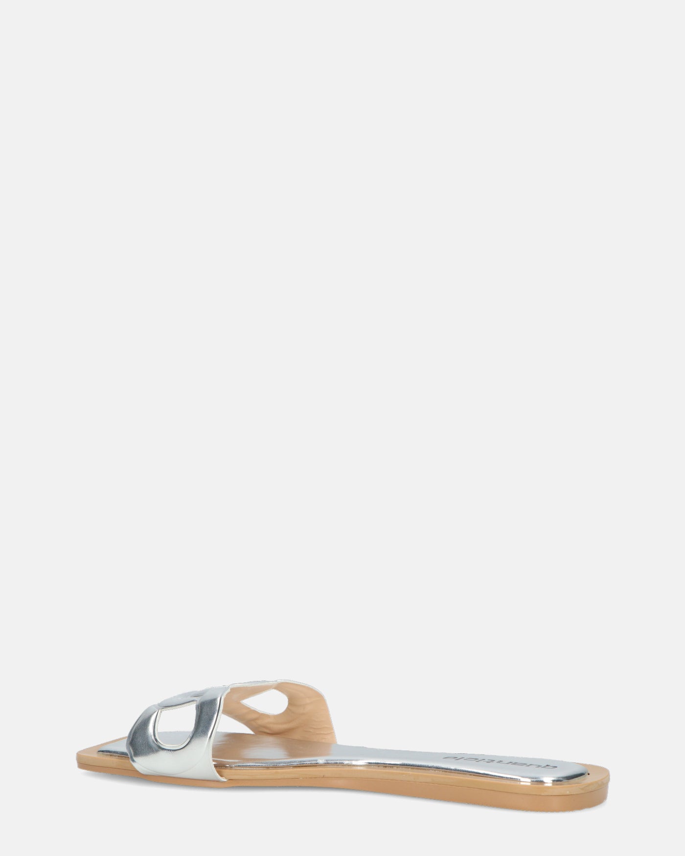 KRISTA - ciabattine argentati con suola beige