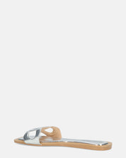 KRISTA - ciabattine argentati con suola beige
