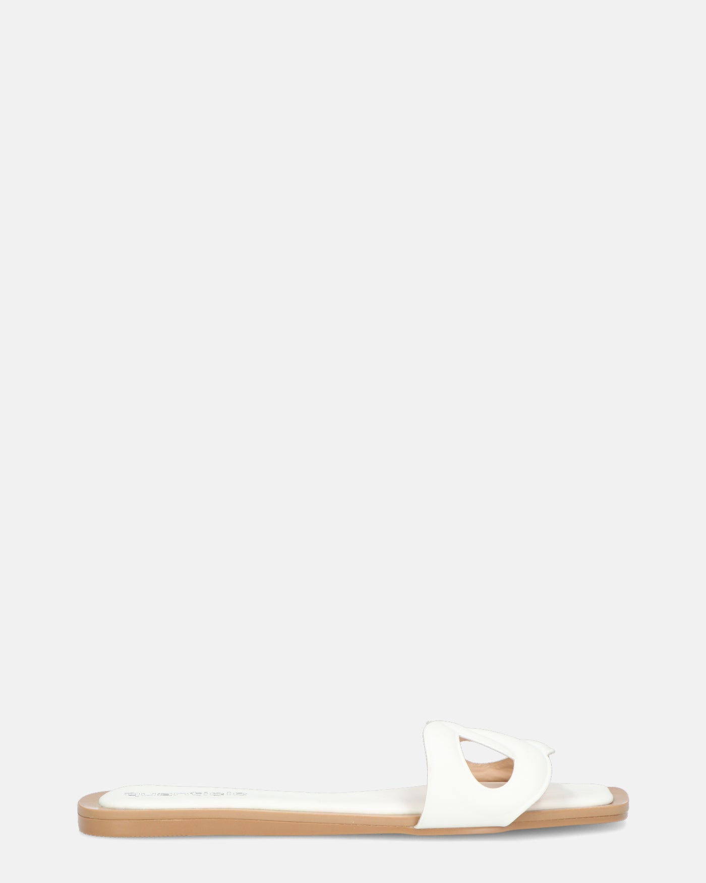 KRISTA - ciabattine bianchi con suola beige