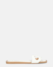 KRISTA - ciabattine bianchi con suola beige
