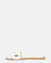 KRISTA - ciabattine bianchi con suola beige