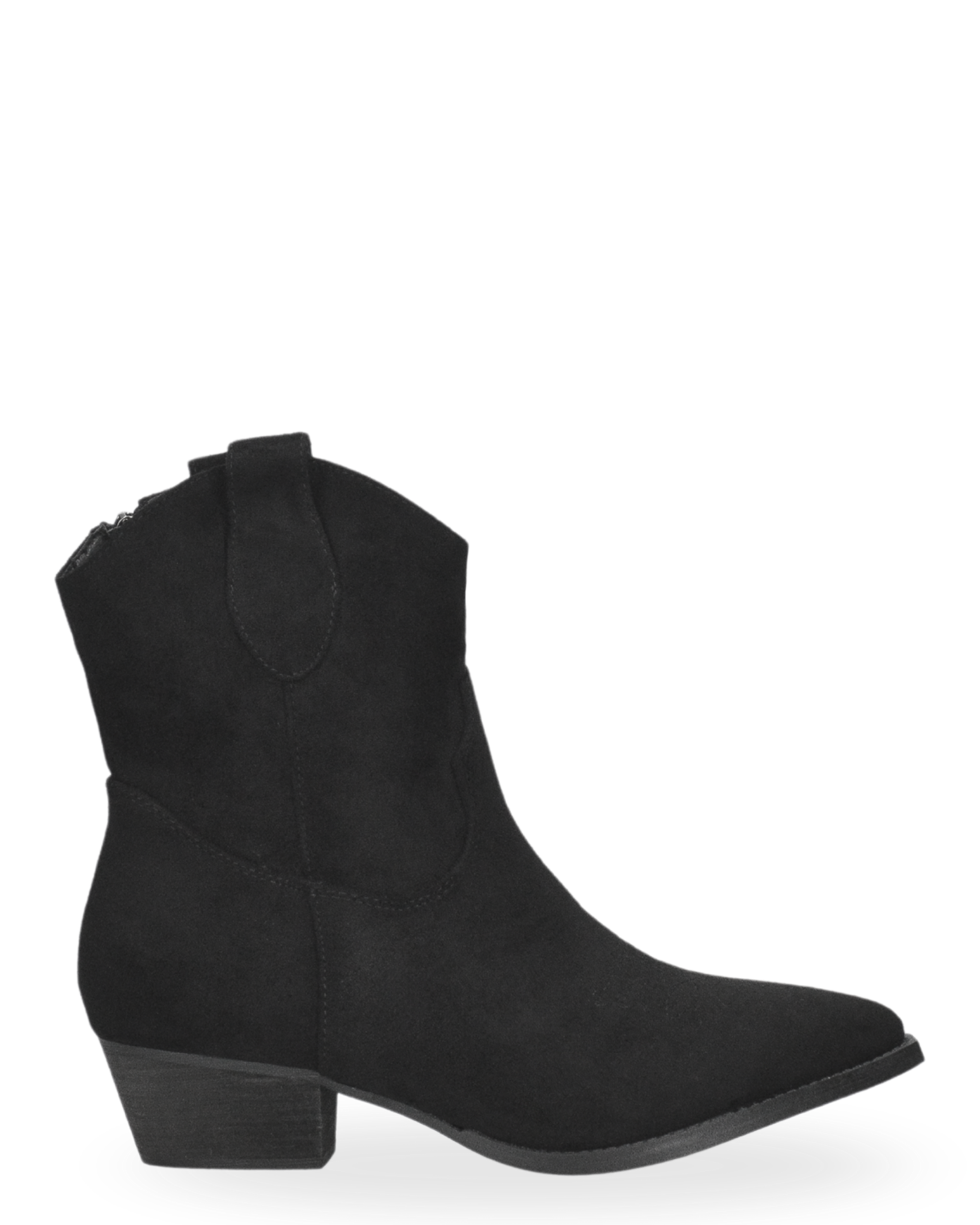 HISMA - Stivale 2 in 1 in camoscio nero in stile camperos