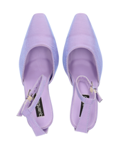 LUDWIKA - sandali decolette in lycra viola con effetto opalescente