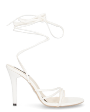 LALY - sandali bianchi lace up con tacco a spillo