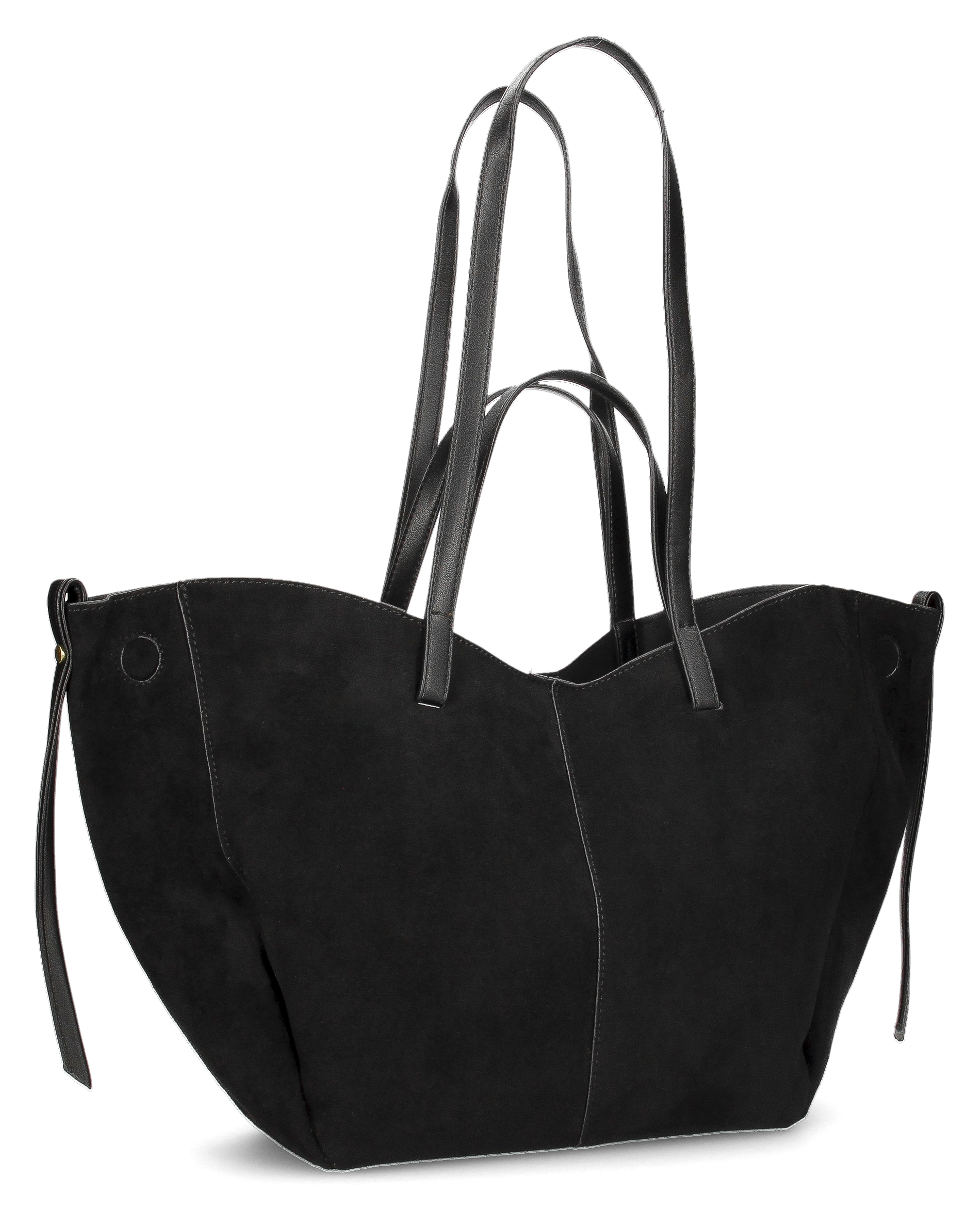 LESSYB - Borsa grande nera con tracolla e borsellino aggiuntivi