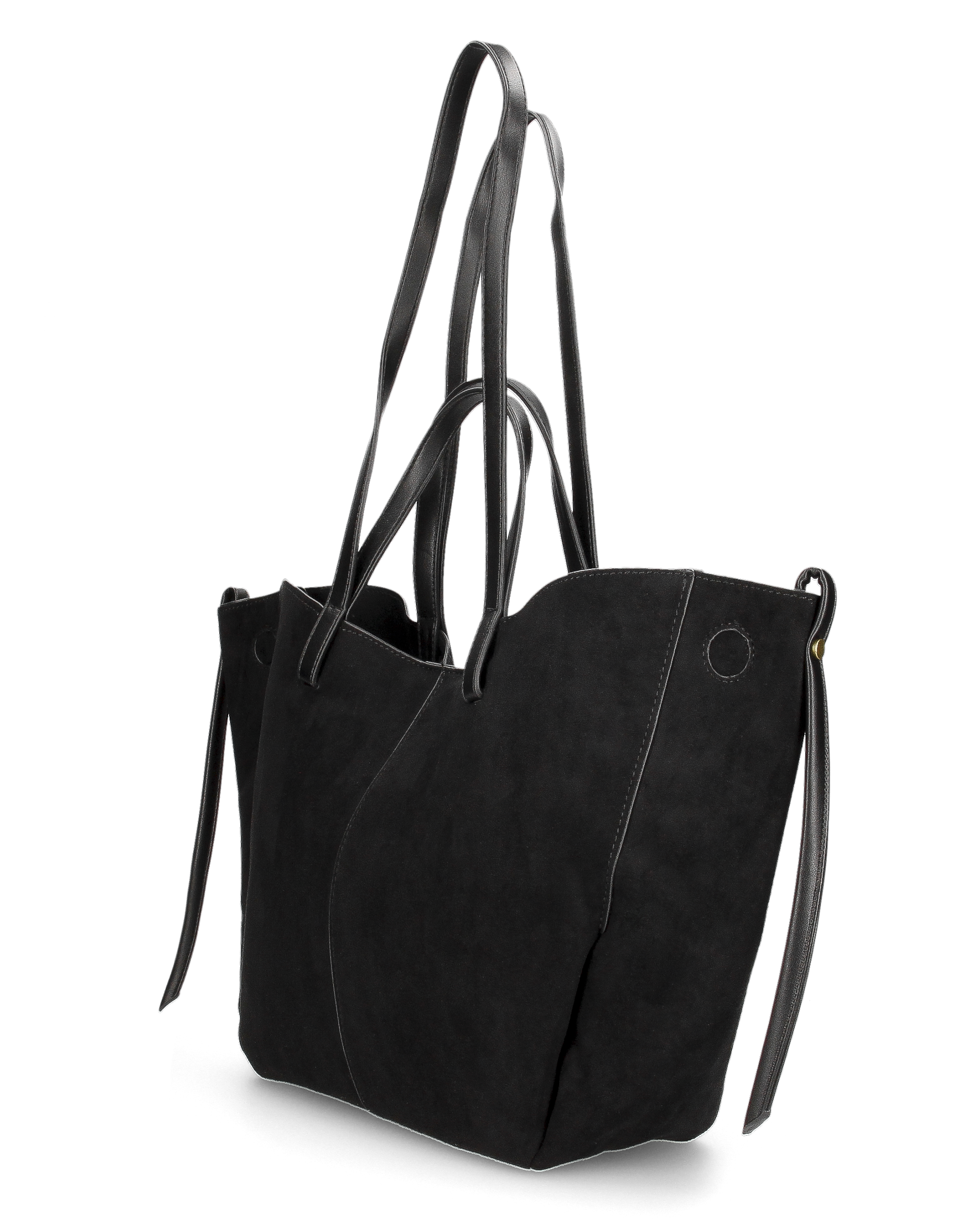 LESSYB - Borsa grande nera con tracolla e borsellino aggiuntivi