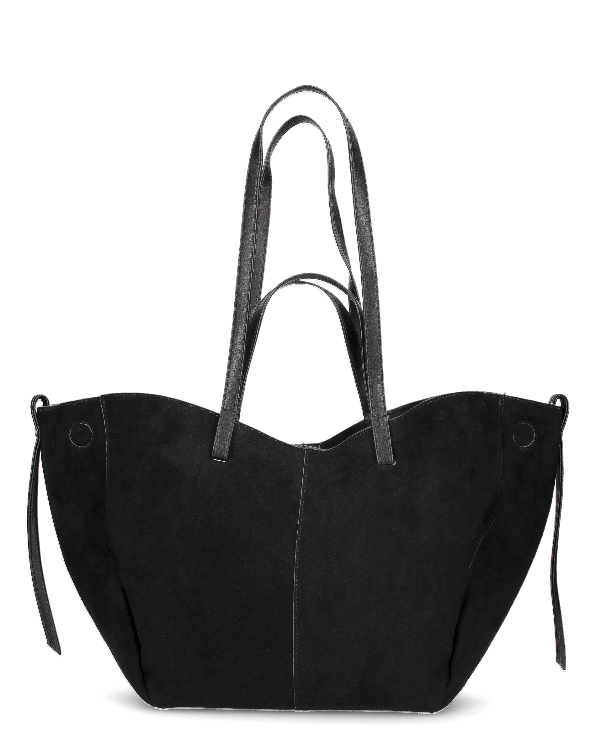 LESSYB - Borsa grande nera con tracolla e borsellino aggiuntivi