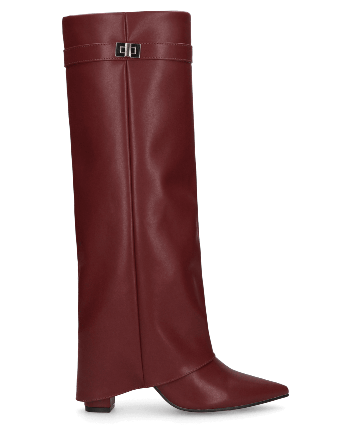 LILY  - stivali alti bordeaux con risvolto