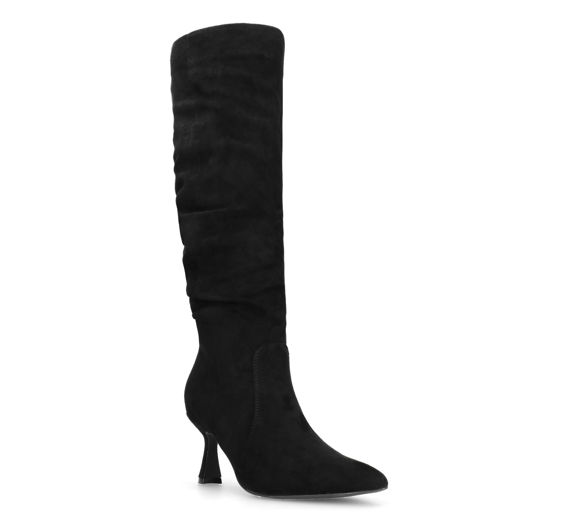 LOREDANA - stivale alto in camoscio nero
