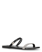 MELIA - sandali flat neri con dettagli metallici