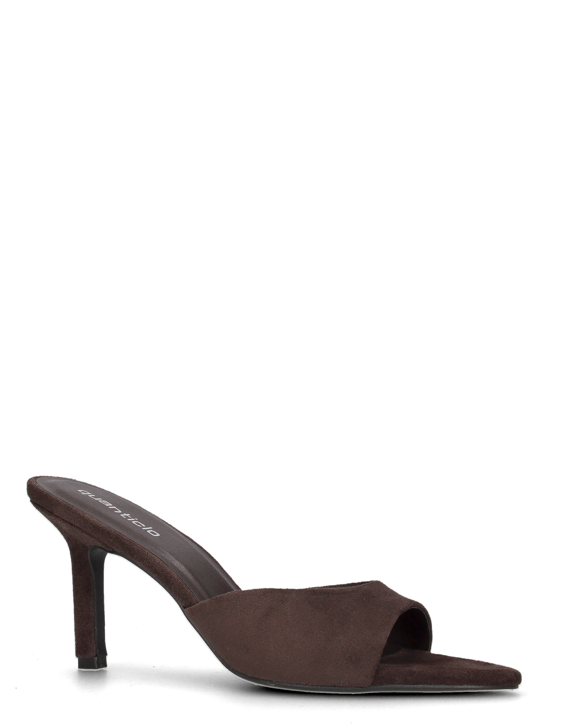 MIKI - sabot a punta in camoscio marrone con tacco a stiletto