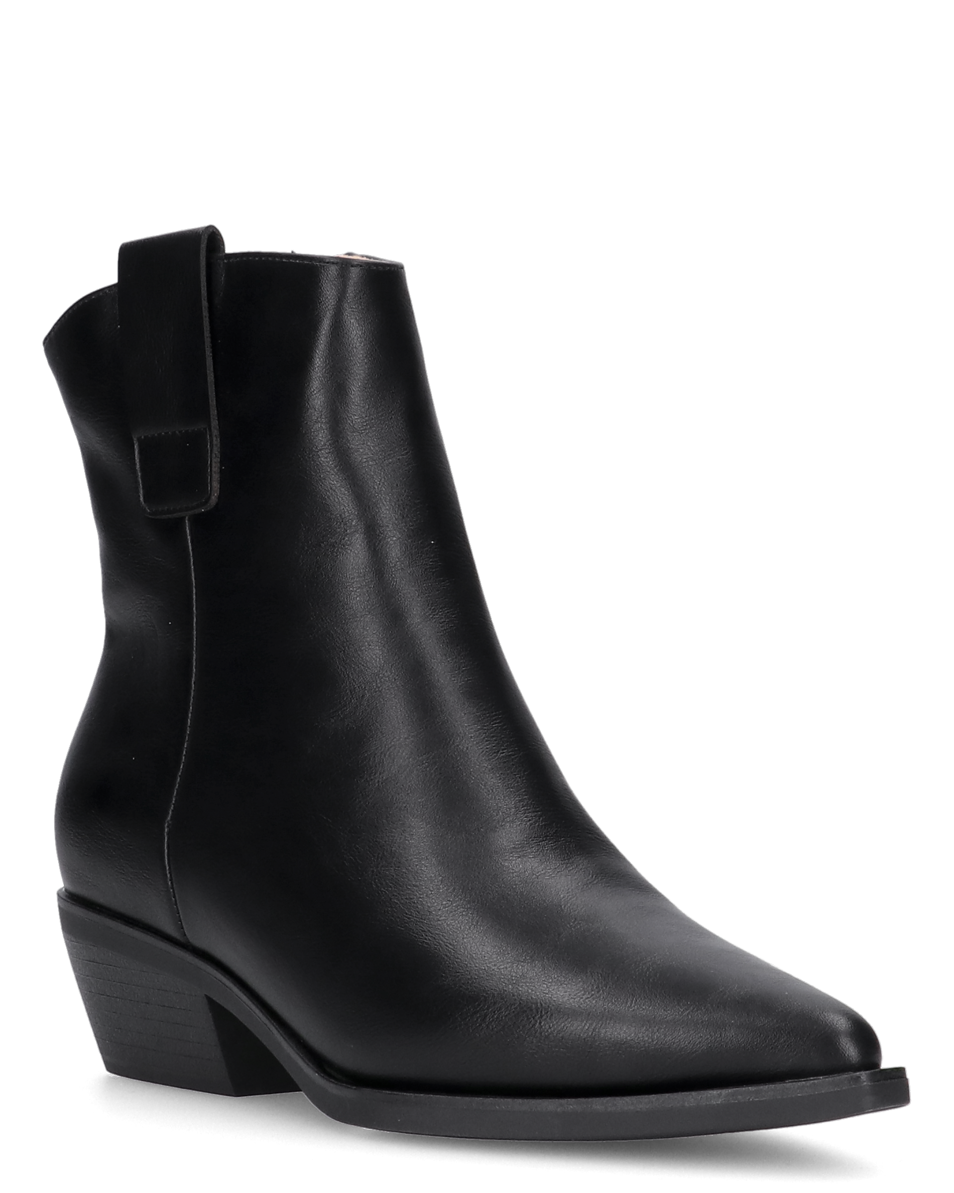 MARTINA - Stivale 2 in 1 in ecopelle nera: da stivale alto a stivaletto con un semplice gesto