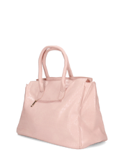 MARY - borsa grande rosa con trama coccodrillo e tracolla aggiuntiva