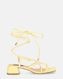 MARYNA - sandali gialli in PU con lacci