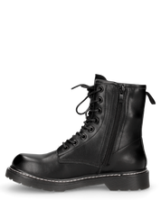 MARZIA - stivaletti anfibi neri stringati con chiusura zip