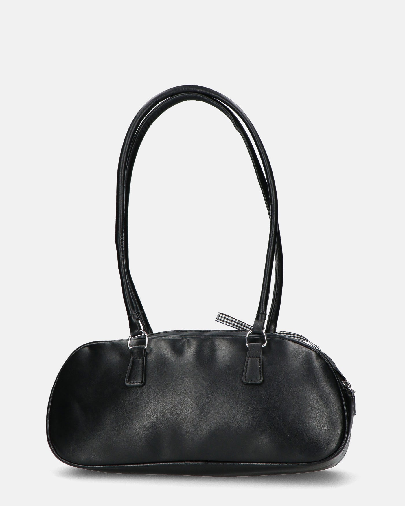 MATY - borsa bauletto allungato nera con fiocco