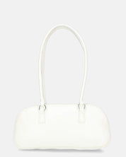 MATY - borsa bauletto allungato bianca con fiocco