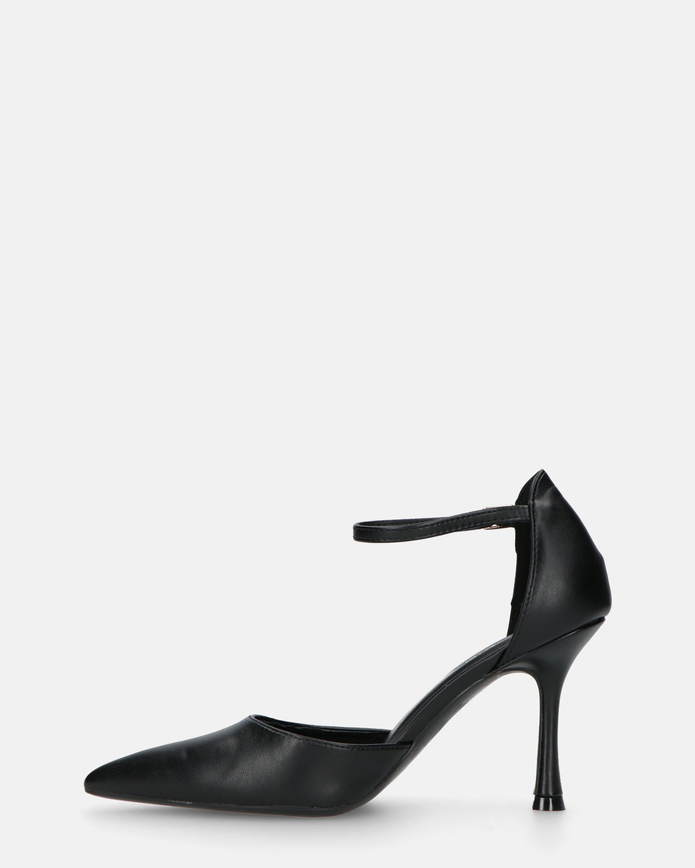 MEENA - decolette nero con cinturino e soletta nera