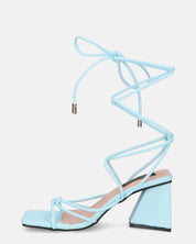 MELISA - sandali con lacci in ecopelle blu