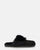 MIDORI - pantofole nere con pelliccia e camoscio