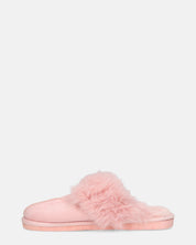 MIDORI - pantofole rose con pelliccia e camoscio