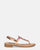 MIETTA - sandali beige con gemme colorate e cinturino regolabile