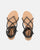 JANIRA - sandali bassi con lacci glitter neri