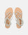 JANIRA - sandali bassi con lacci glitter argentati