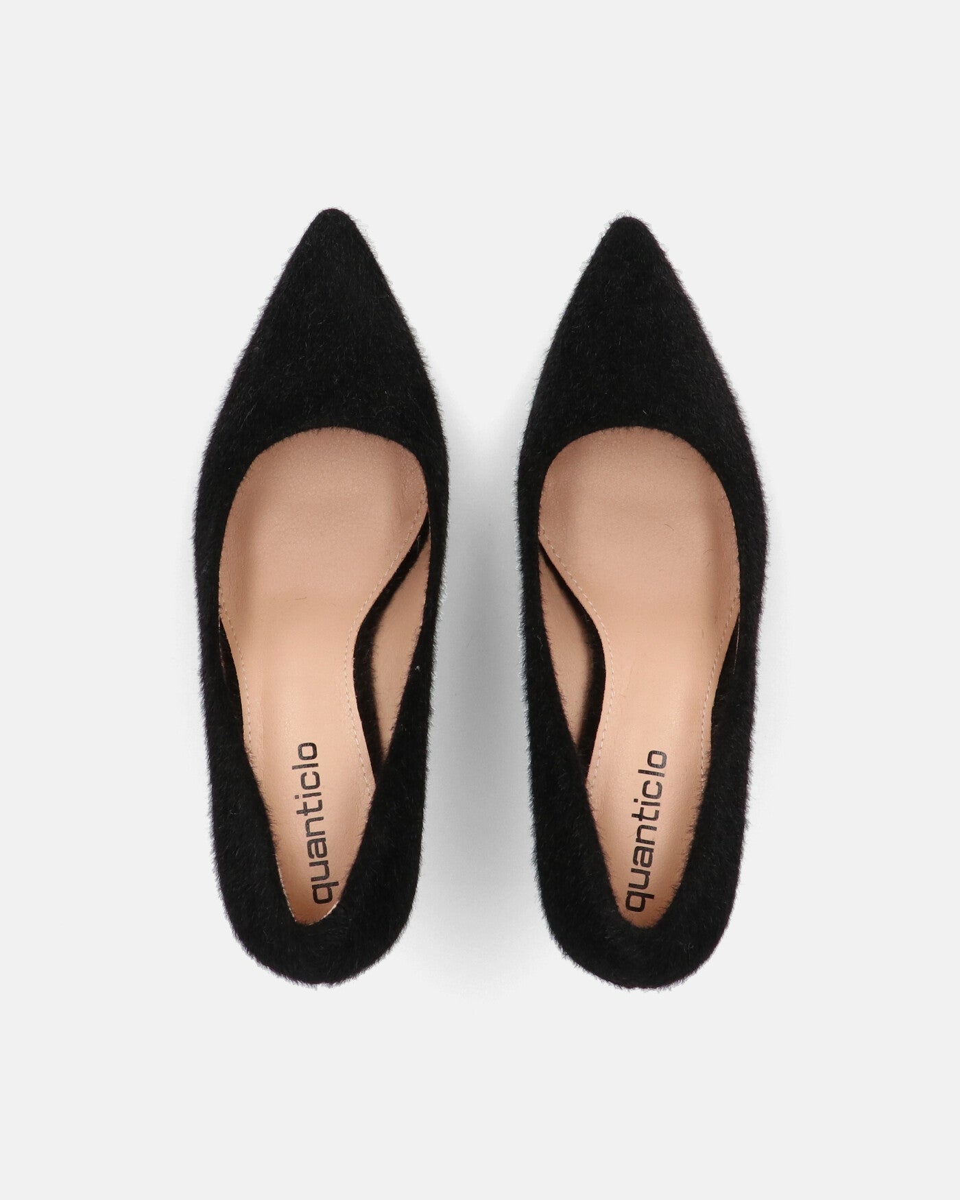 MONY - decolette neri con pelliccia esterna e interno in ecopelle