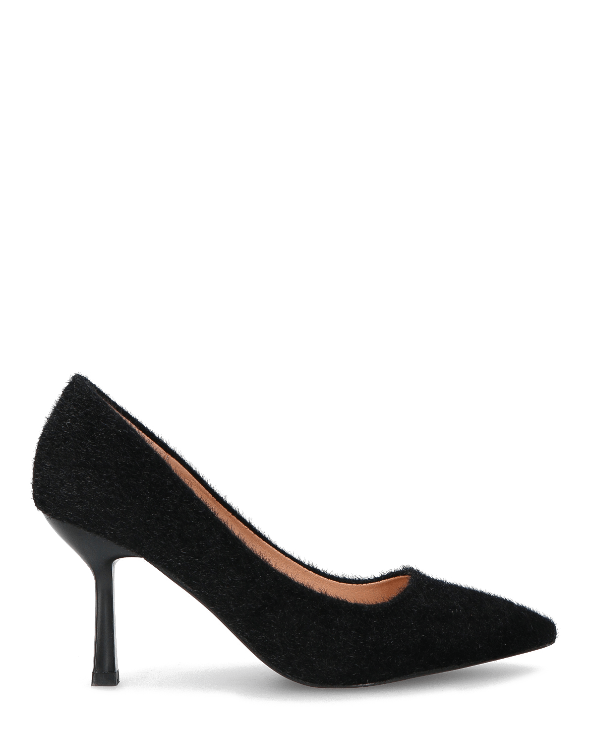 MONY - decolette neri con pelliccia esterna e interno in ecopelle