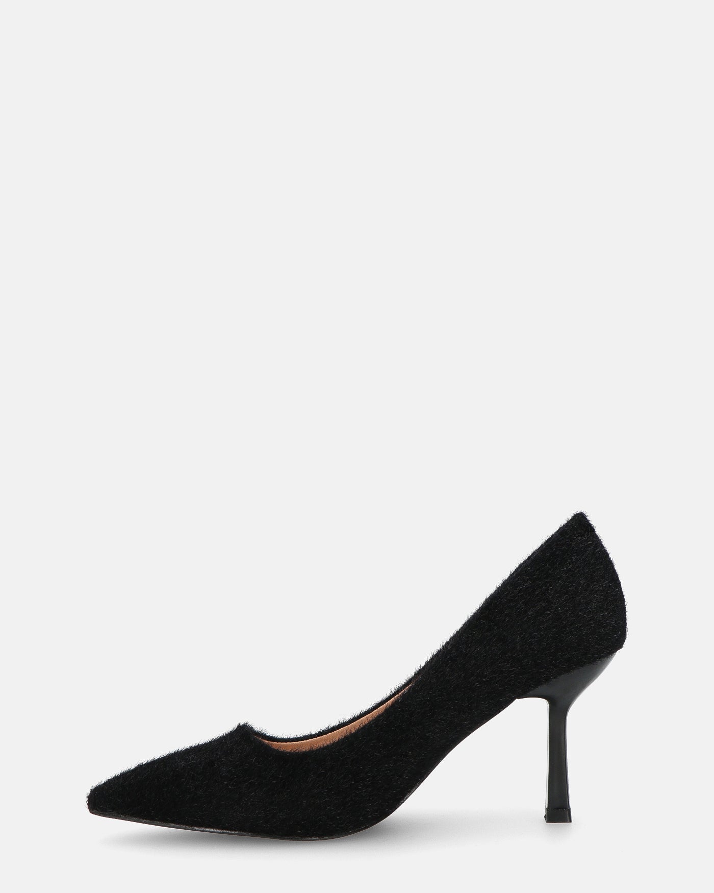 MONY - decolette neri con pelliccia esterna e interno in ecopelle