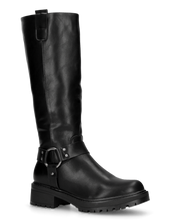 NAHIA - stivali biker neri con chiusura zip