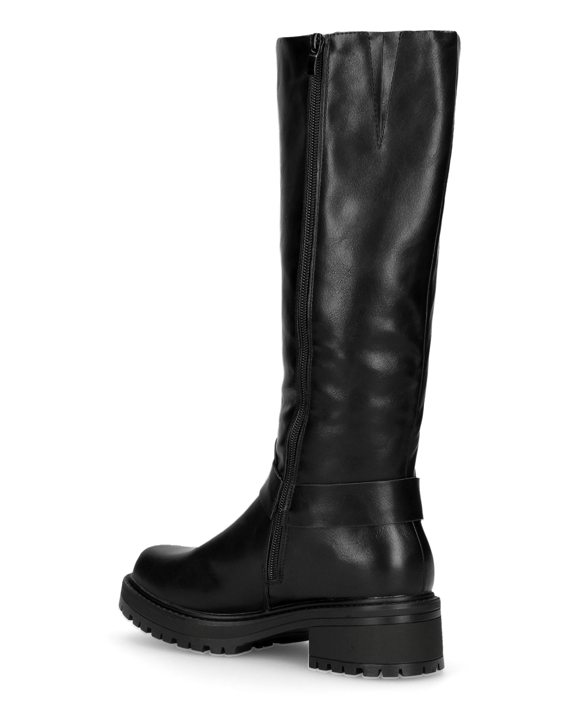 NAHIA - stivali biker neri con chiusura zip