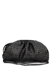 NANAMI - borsetta a tracolla a nuvola intrecciata nera