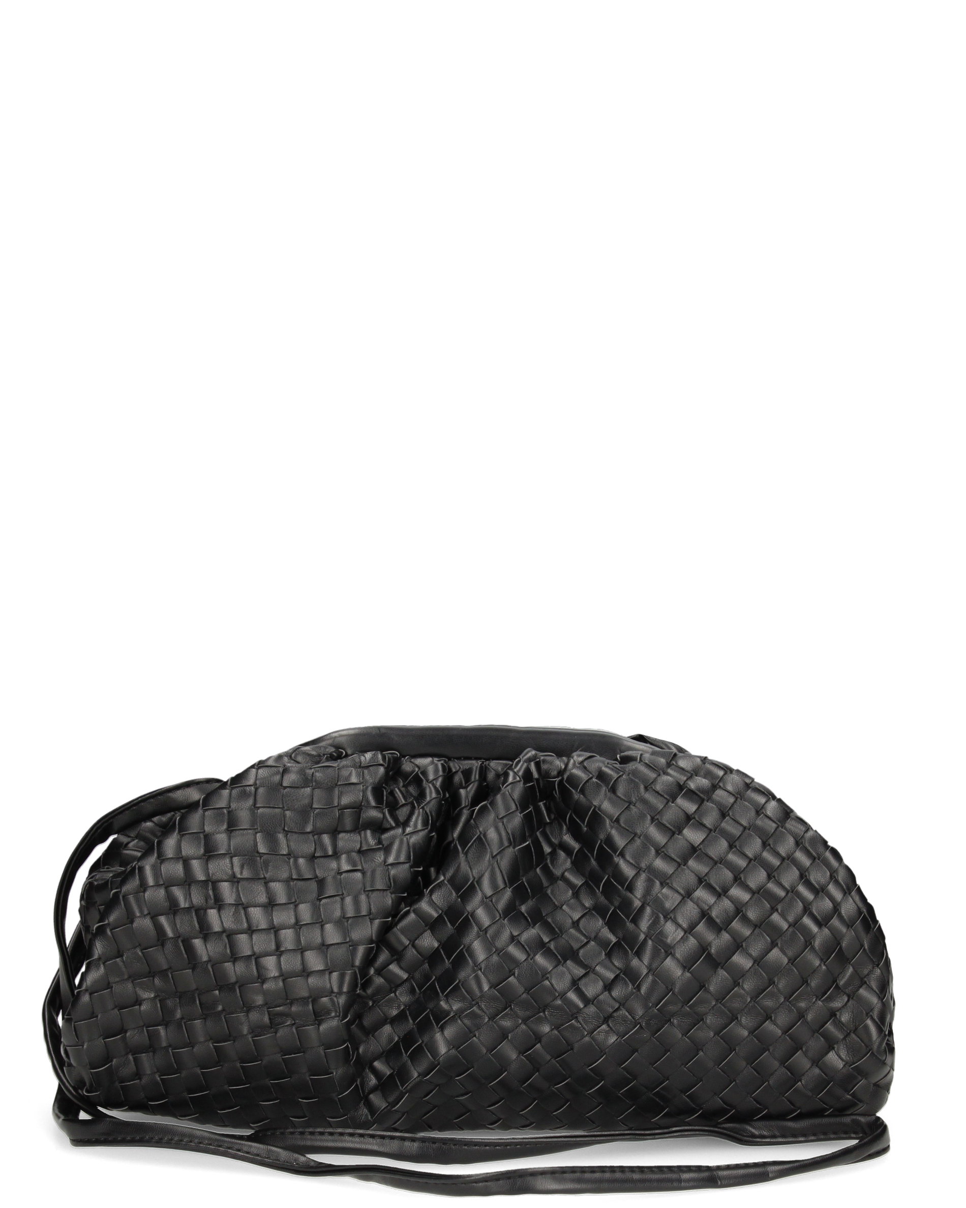 NANAMI - borsetta a tracolla a nuvola intrecciata nera