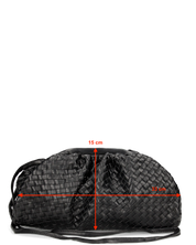 NANAMI - borsetta a tracolla a nuvola intrecciata nera