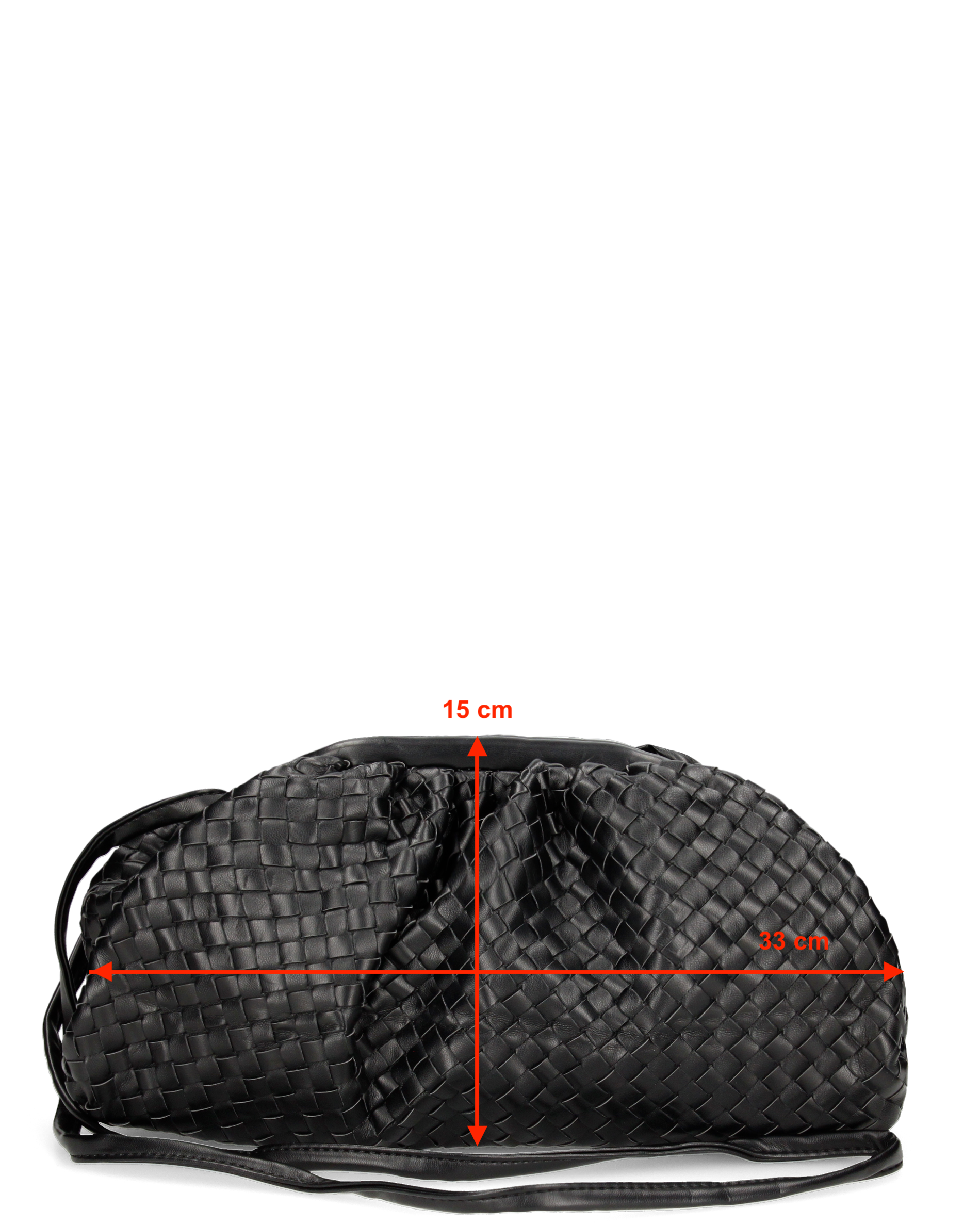 NANAMI - borsetta a tracolla a nuvola intrecciata nera