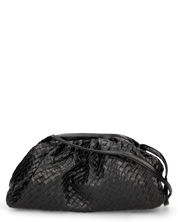 NANAMI - borsetta a tracolla a nuvola intrecciata nera