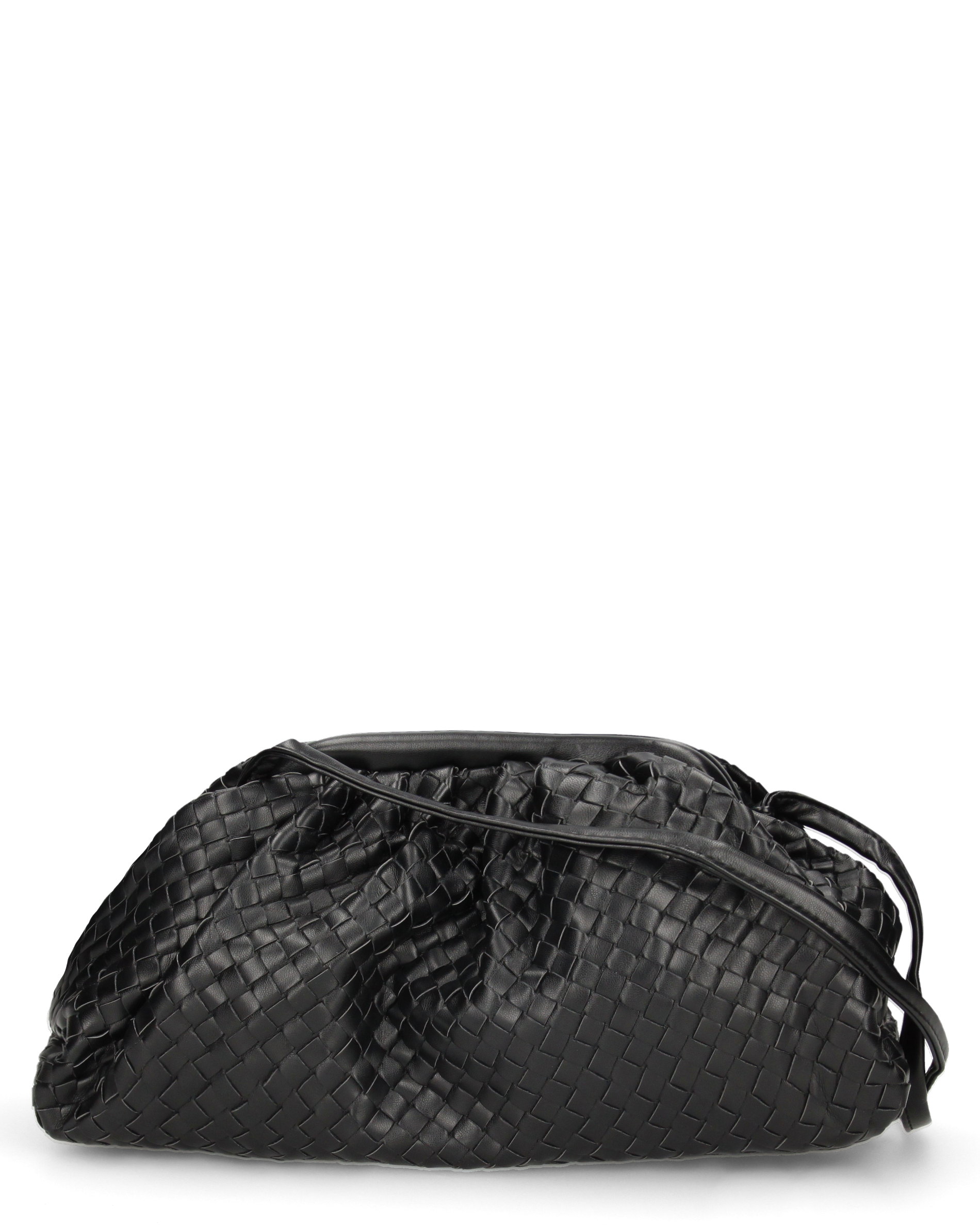 NANAMI - borsetta a tracolla a nuvola intrecciata nera