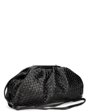 NANAMI - borsetta a tracolla a nuvola intrecciata nera