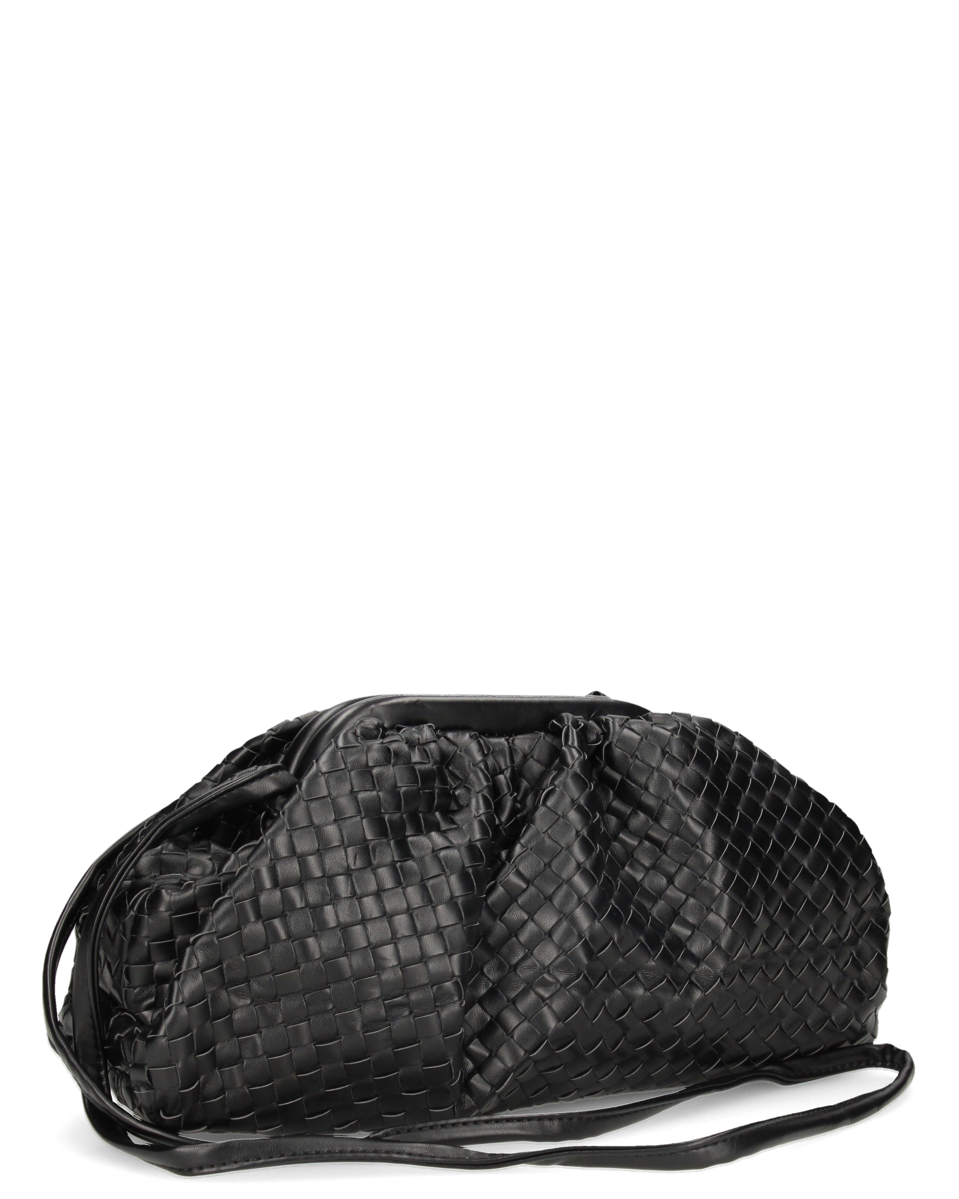 NANAMI - borsetta a tracolla a nuvola intrecciata nera