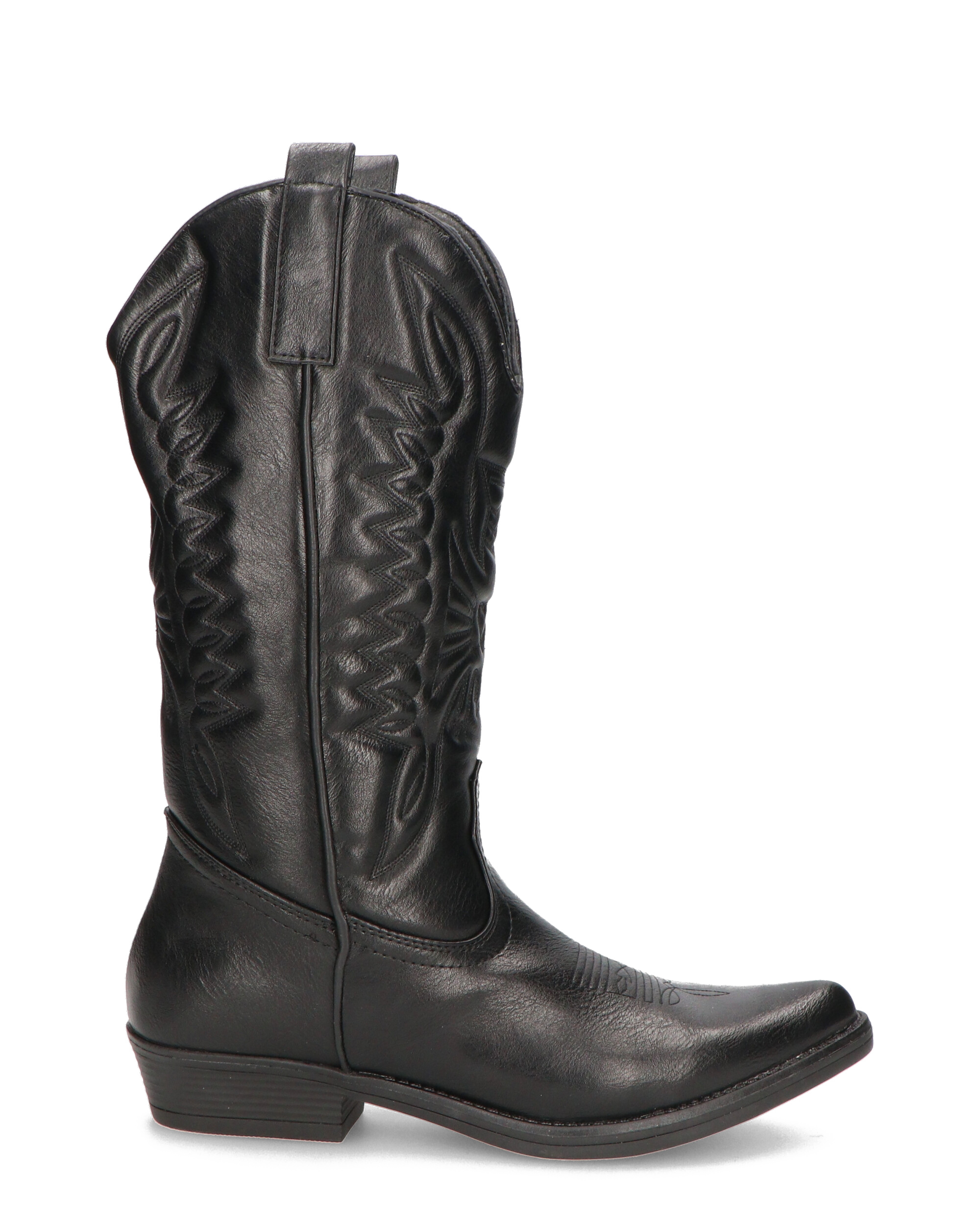 NILLA - bottes camperos noires avec broderie