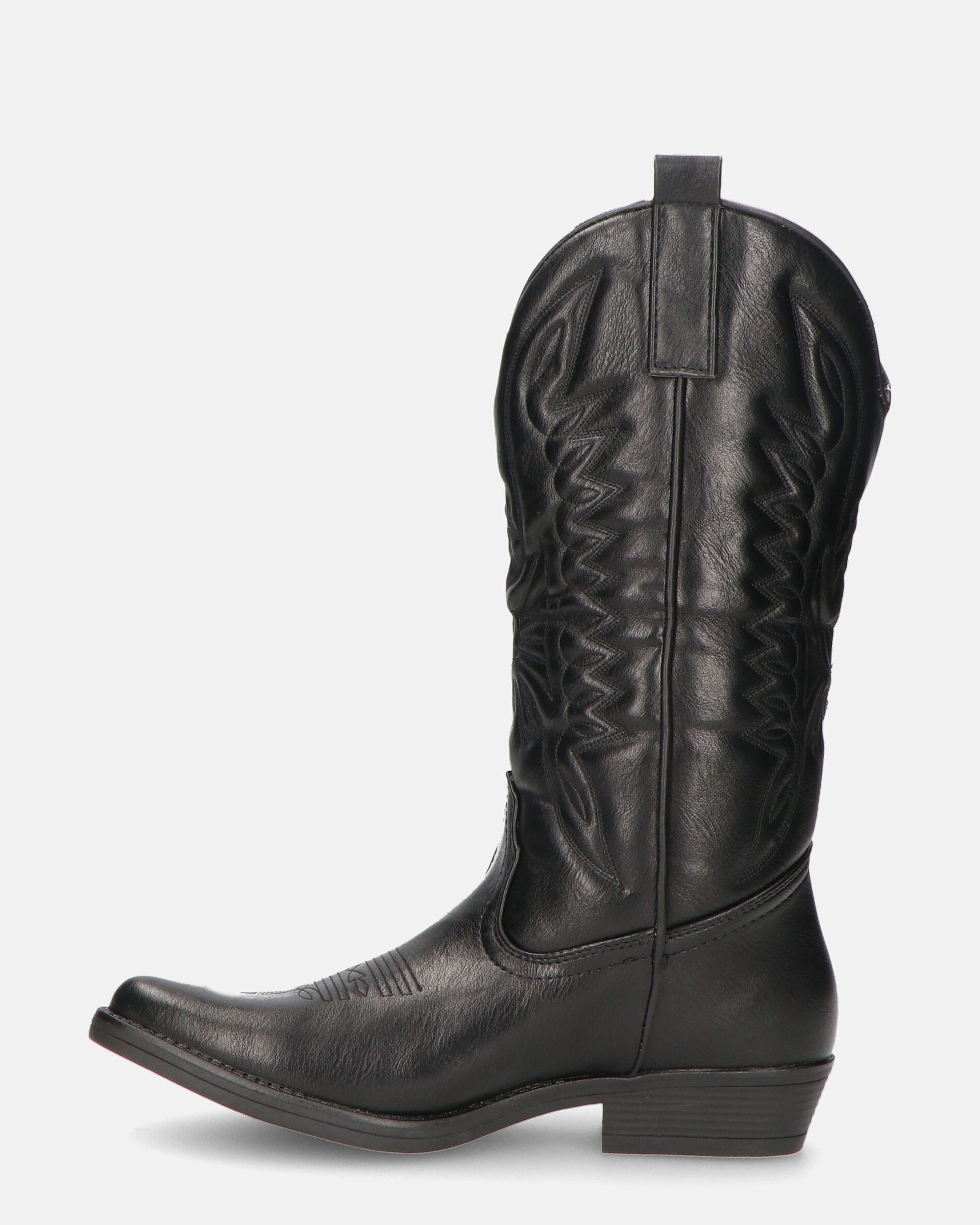 NILLA - bottes camperos noires avec broderie