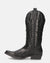 NILLA - bottes camperos noires avec broderie