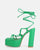 NADITZA - sandali con tacco alto e lacci in ecopelle verde
